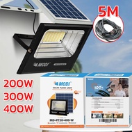 MODI ไฟสปอตไลท์โซล่าเซลล์ 200W300W400W 3แสง รีโมทคอนโทรล Solar Light LED led ส่องป้ายโฆษณา ไฟโซล่าเซ