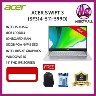 ACER SWIFT 3 (SF314-511-559D) INTEL CORE I5-1135G7 8GD4 512SSD WIN10H (WITH OFFICE)