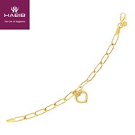 HABIB Oro Italia 916 Graffetta Yellow Gold Link Bracelet (for baby) GW37690321(BBY)