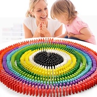 Wooden Rainbow Domino Blocks Set