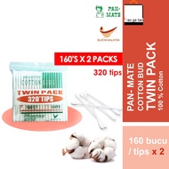 Bao Ga Liao Pan-Mate 100 % Pure Cotton Buds 160's x2 (320 Tips / 320 bucu )