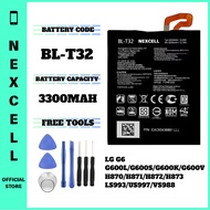 NEXCELL Bateri Serasi untuk LG G6 Battery BL-T32 3300mAh G600L G600S G600K G600V H870 H871 H872 H873