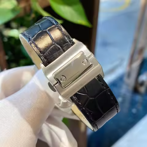 Genuine Leather Watch Band Replacement for Cartier Santos Calfskin Strap Santos 100 XL 20mm 23mm Sof