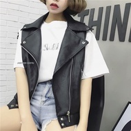 JNK x FEI - Rompi Kulit Sintetis Viena Hitam Punk Faux leather PU Jacket Synthetic Premium Elegan Tr