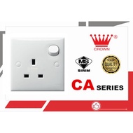 Crown Switch Socket 13A - sirim - 10unit