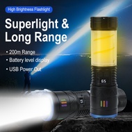 Boruit WTW-5021A LED Flashlight Super Bright Floodlight Torch Light Waterproof Outdoor Camping Light