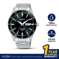 ALBA Jam Tangan Pria AL4595 Automatic Stainless Steel Silver Watch