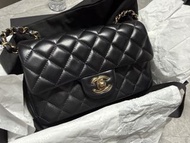 25B 黑金羊 經典 Chanel Classic Flap Bag 黑色 Cf20 Cf大Mini