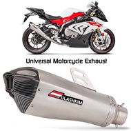 Full Exhaust System For Kawasaki Ninja H2 Part  Bws 100 Nmax Cbr650r Cbr1000rr Nk400 Universal Exhaust Muffler Ninja H2