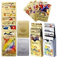 Set 27 - 55  - 110 thẻ bài Pokemon phiên bản tiếng Anh màu Vàng Bạc Đen siêu đẹp