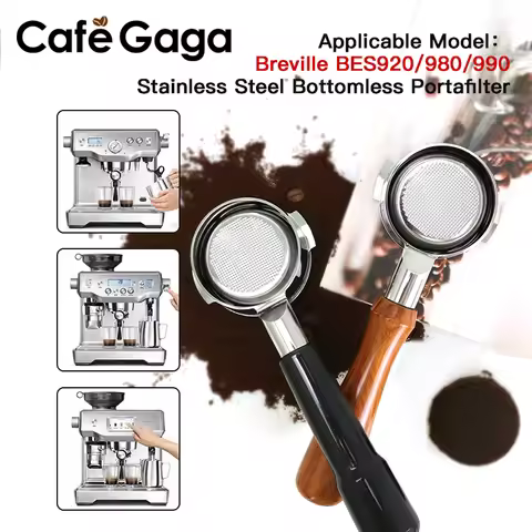 58mm Breville 9 Series Bottomless Portafilter Stainless Steel For Breville BES920 980 990 Naked Coff