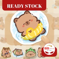 Premium Mouse Pad Cute Cartoon Motif Capybara For Computer Pc Laptop/ Character Motif Desk Pad/ Char