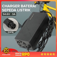 JNENCONN Electric Bike Scooter Battery Charger Adapter 54.6V 3A - 48V3 Original 99 Square