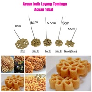 Acuan kuih Loyang Tembaga /Rose Cookies Mould /Loyang Honeycomb Biscuits/Kuih Goyang