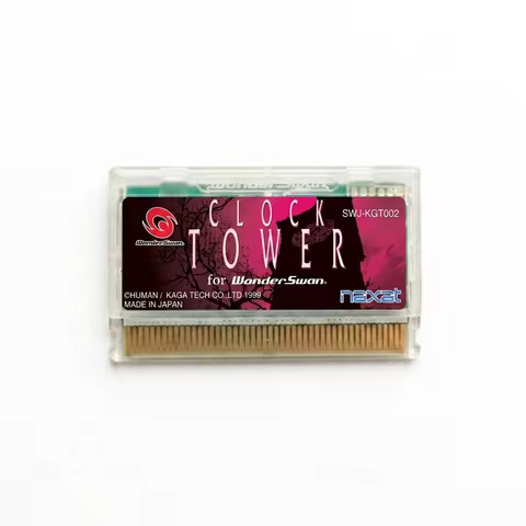 Clock Tower WonderSwan Color SwanCrystal Game Cartridge FRAM Permanent Save Battery-Free Retro Survi