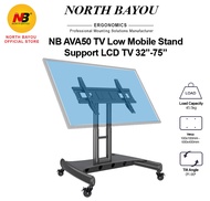 NB AVA50 TV Low Mobile TV Stand Support LCD TV 32”-75”