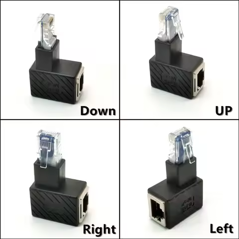 90 Degree 270 Degree Up Down Left Right Multi-angle RJ45 Cat 5e 6e Cat7 Male to Female Lan Ethernet 