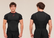 British Genuine original Gymshark ONYX V1 Mens T-shirt Sports Fitness Elastic Round Neck Short Sleev