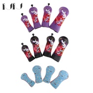 IUIU 4x Hybrid Golf Club Head Cover Headcovers Waterproof w/ Interchangeable Number Tags 1, 3, 5, UT