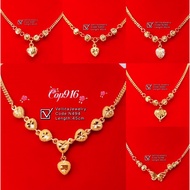 [VJ]Cop916 Necklace “Choker” 999.9 Gold Plated L:35cm/45cm {Rantai Leher N49}