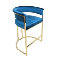 Modern High Quality Latest Nordic Design Velvet Titanium Gold High Bar Chair Bar Stool Luxury Bar Furniture Commercial Furniture