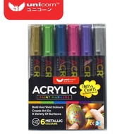 Unicorn Acrylic Paint Marker Basic [UAM-6CT-B] / Metallic [UAM-6CT-M] / PASTEL [UAM-6CT-M]
