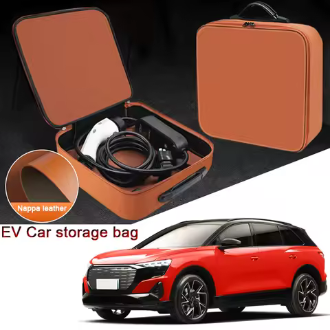 Portable EV Car Charging Cable Storage Box Fit For Audi Q4 Q5 Q6 Q8 SQ6 SQ8 e-tron GT Electric Vehic