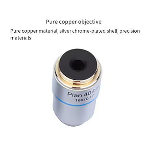 AB66-40X RMS Thread 160/0.17 195Mm Plan Achromatic Objective Lens For Biological Microscope 195