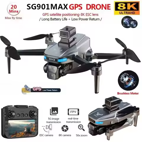 SG901 Pro / MAX GPS Drone Professional 8K HD Camera 5G WIFI FPV Dron with Obstacle Avoidance 4.5 Inc