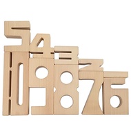LEQUMOC Number Blocks - Montessori Large Wooden Blocks Numbers 1-10, Learning Toys Toddlers, Prescho