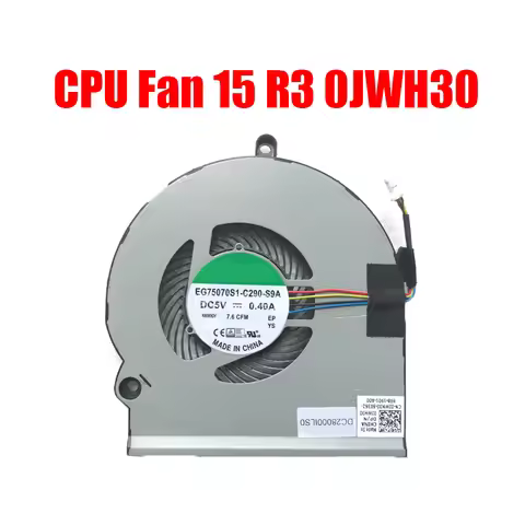 Laptop CPU Fan For Alienware 15 R3 EG75070S1-C290-S9A 0JWH30 JWH30 DC5V 0.4A