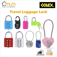 COLEX Luggage Lock Resettable Travel Padlock Password Lock Luggage Bag Locks With Key Luggage Locker