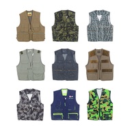 Natural Style vintage vintage Fishing Vest Men Multi-pocket Tactical Vest Tooling Photography Vest W