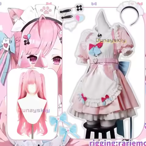 Yuuki Sakuna Cosplay Costume Pink Sakunada Familia SakuFami Minato Aqua New Holo Vtuber Wig Hallowee