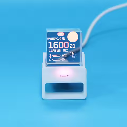 Arduino creative custom office wifi networking weather forecast weather cloud clock projection trans