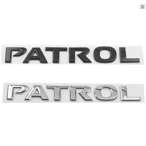 Car ABS Rear Trunk Letters Words Logo Badge Emblem Decals Sticker For Nissan Patrol Y60 Y61 Y62 Y63 