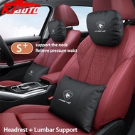 Proton Preve Soft Leather Headrest & Lumbar Cushion to Relieve Fatigue 【Maybach Design】Auto Neck Pil