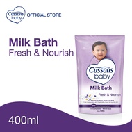 Cussons Baby Milk Bath Fresh & Nourish Pouch 400ml - Sabun Susu Bayi 400 ML