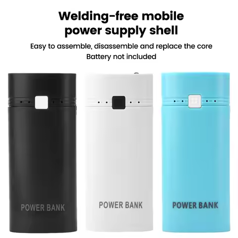 2 Slot 18650 Battery Power Bank Kit Detachable Design With Indicator Light For Smart Phone Power Ban