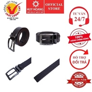 Huy Hoang men's belt, 1m4 cowhide, 4P needle tip, brown color HP4143