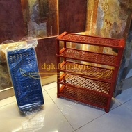 Small Plastic Shoe and Sandal Rack 5 Five Tiers 5 Five Colors