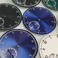 Dial 37mm Sier/Blue/Black/Green 9 O'clock Position Watch Face for ETA 6497 ETA6497 Movement Dials 6
