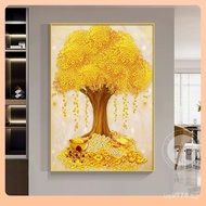 Tree Painting Corridor Wall Painting Money Tree Mural gold Restaurant Wall Living Room Decorative Pa