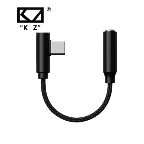 KZ AM03 Portable Decoder Audio cable USB DAC/AMP Earphone Amplifier Type-C to 3.5mm socket L-shaped