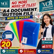 SSD A4 Clear File Folder 20s with ID Pocket Durable and Transparent Office & School Document Organiz