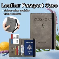 Leather Passport Cover Rfid Protection Credit Card Holder Travel Sim Card Case Ic Travel Passport Co