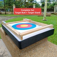 ARCHERY TARGET BUTT DIMENSION 90CM (H) X 62CM (L) X 10CM (W) + ADD ON TARGET STAND DIMENSION 90CM (H
