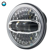 7 Inch 108W DOT SAE E9 Motorcycle Headlamp with Blue White angle eye Led Headlight 7inch housing buc