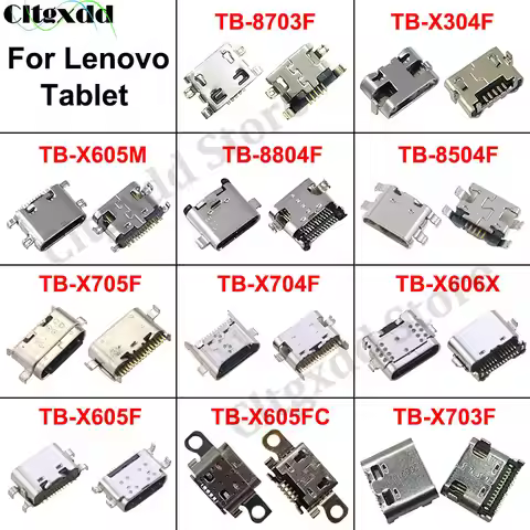 Micro USB Type-C Jack Female Socket Charging Port Connector For Lenovo Tablet TB-X605F X605L X606X X