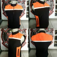 Taslan Orange Motorcycle Vest